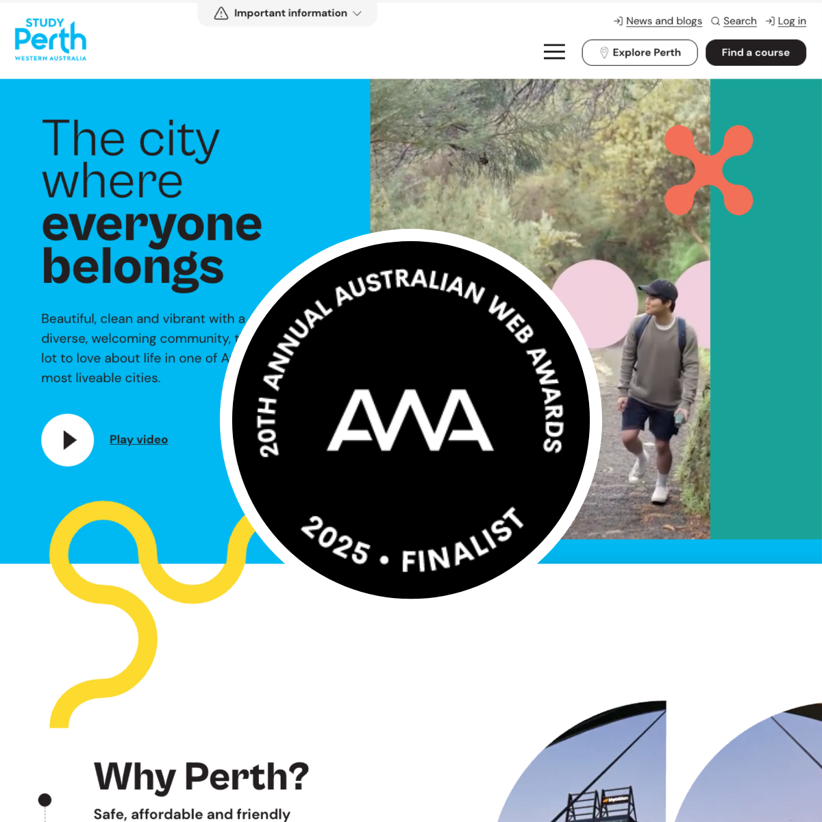equ Finalists in Australian Web Awards 2025 – StudyPerth & Keystart App